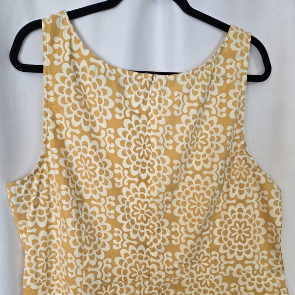 Pretty Vacani Gold/Cream Print Resort Wear Summer Dress. Plus Size 4XL - Picture 4 of 12